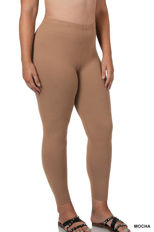 PLUS BRUSHED DTY MICROFIBER FULL LENGTH LEGGINGS