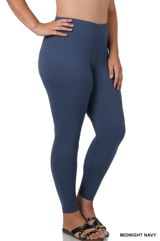 PLUS BRUSHED DTY MICROFIBER FULL LENGTH LEGGINGS