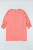 Pink Smocked Wrist Shift Top