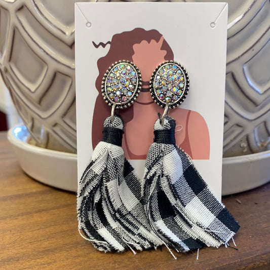 Buffalo tassel earrings