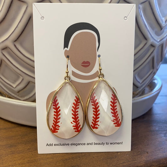 Baseball earrings