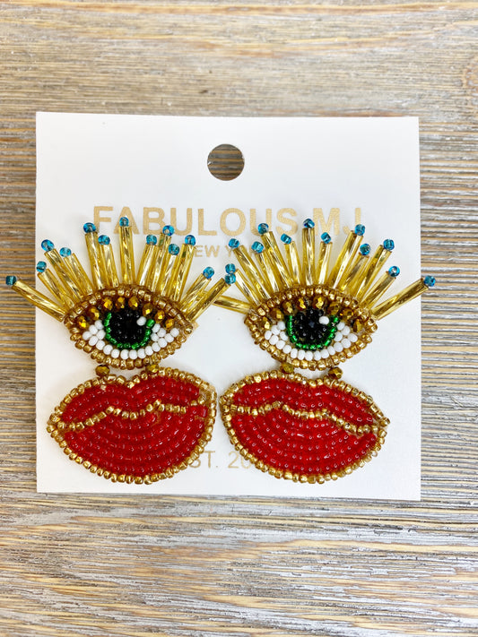 Ojo Lip Earrings